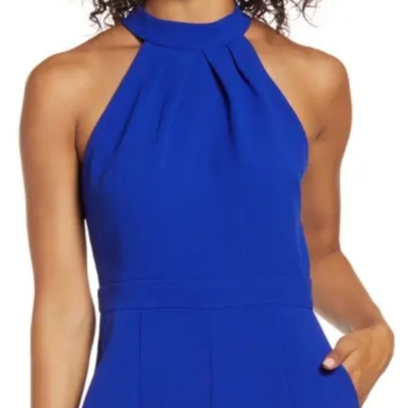 Julia Jordan Women's Cobalt Crepe Petite Jumpsuit - Picture 4 of 16